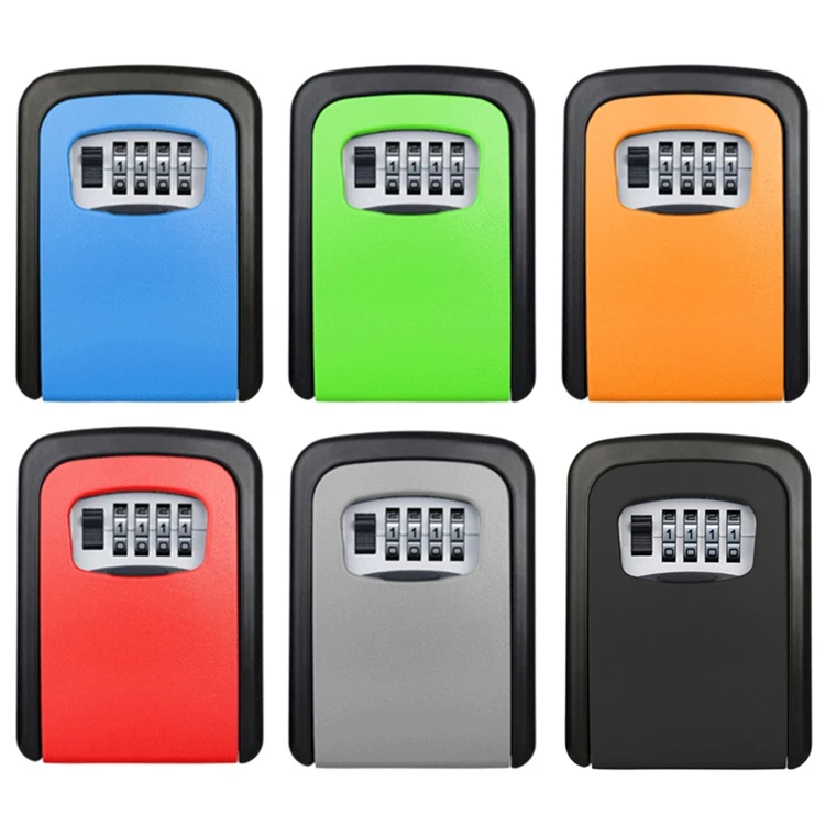 Wall Mount Key Storage Security Lock 4 Digit Security Secret Code Box Durable Colourfull Organizer Aluminum Alloy for House Keys