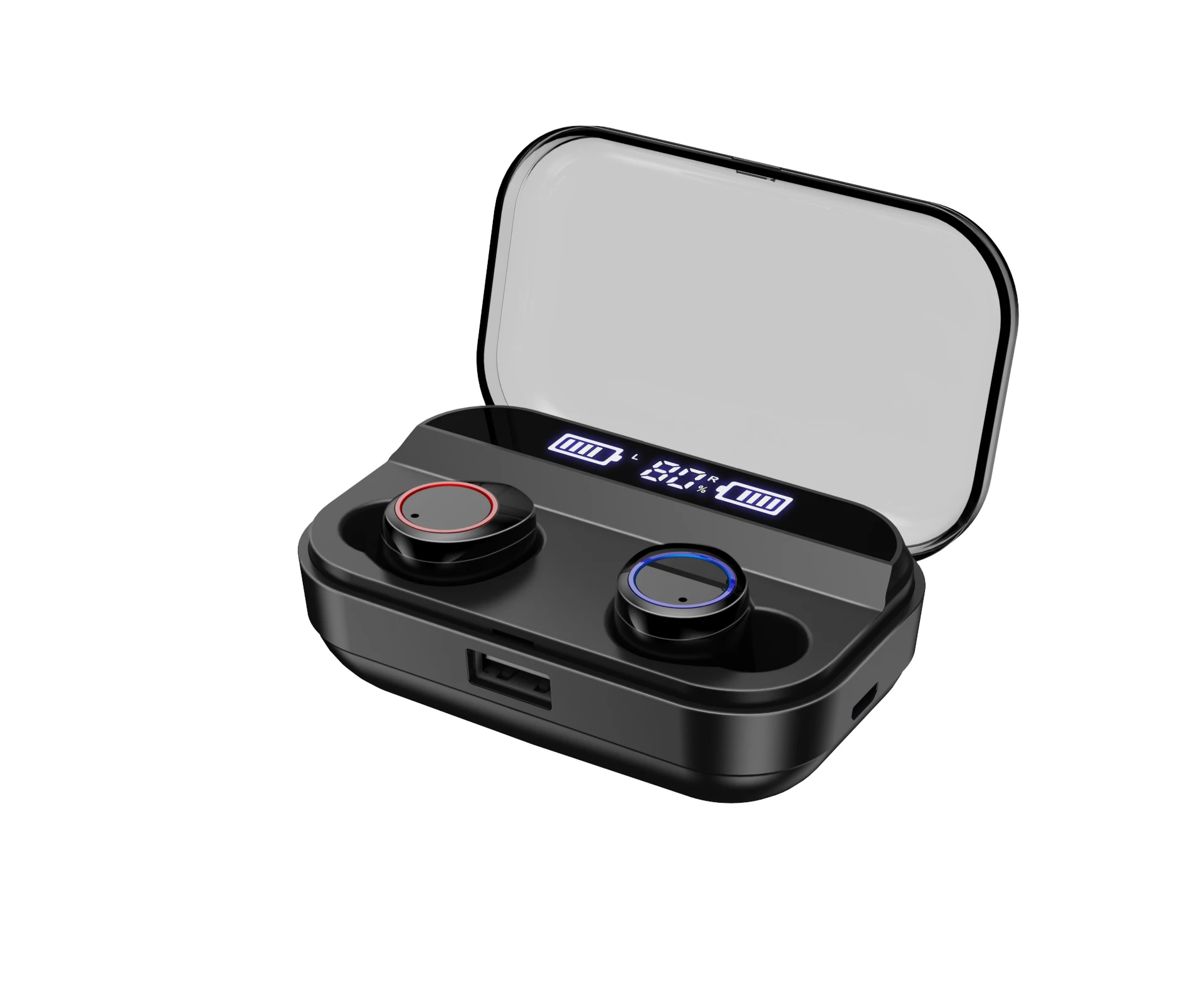 ESuky Mini TWS наушники вкладыши 5D стерео Спорт беспроводной Bluetooth 5,0 водонепроницаемый гарнитура с светодиодный дисплей зарядное устройство станция коробка