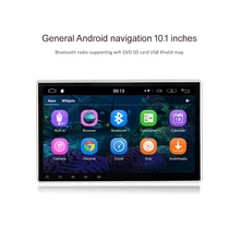 

WOWAUTO 10.1 Inch 2DIN Car Navi DVD Player Android 6.0 Built-in DVD SD 16G HDD WiFi USB