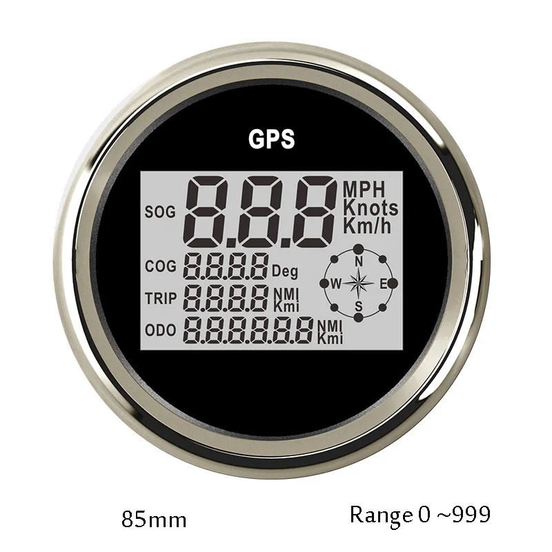 85mm GPS Speedometer Motorcycle Digital LCD Speed Gauge 0-999 knot kmh mph Compass with GPS Antenna 12v 24v for auto Truck Boat цена 85mm GPS Speedometer Motorcycle Digital LCD Speed Gauge 0-999 knot kmh mph Compass with GPS Antenna 12v 24v for auto Truck Boat цены онлайн