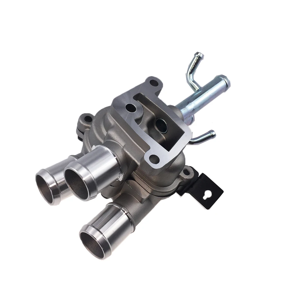 Engine coolant thermostat 256160 Aluminum Thermostat Housing Engine Coolant Water Pump Outlet fit for Hyundai Accent Matrix Kia Getz Rio 256120