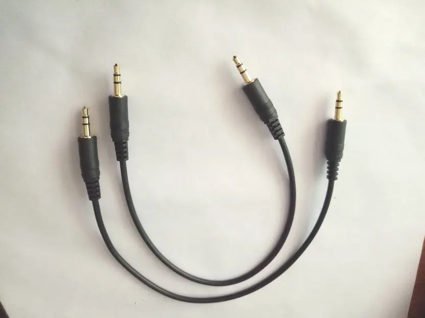 50pcs 3.5mm AUX AUXILIARY CORD Male to Male Stereo Audio Cable Gold