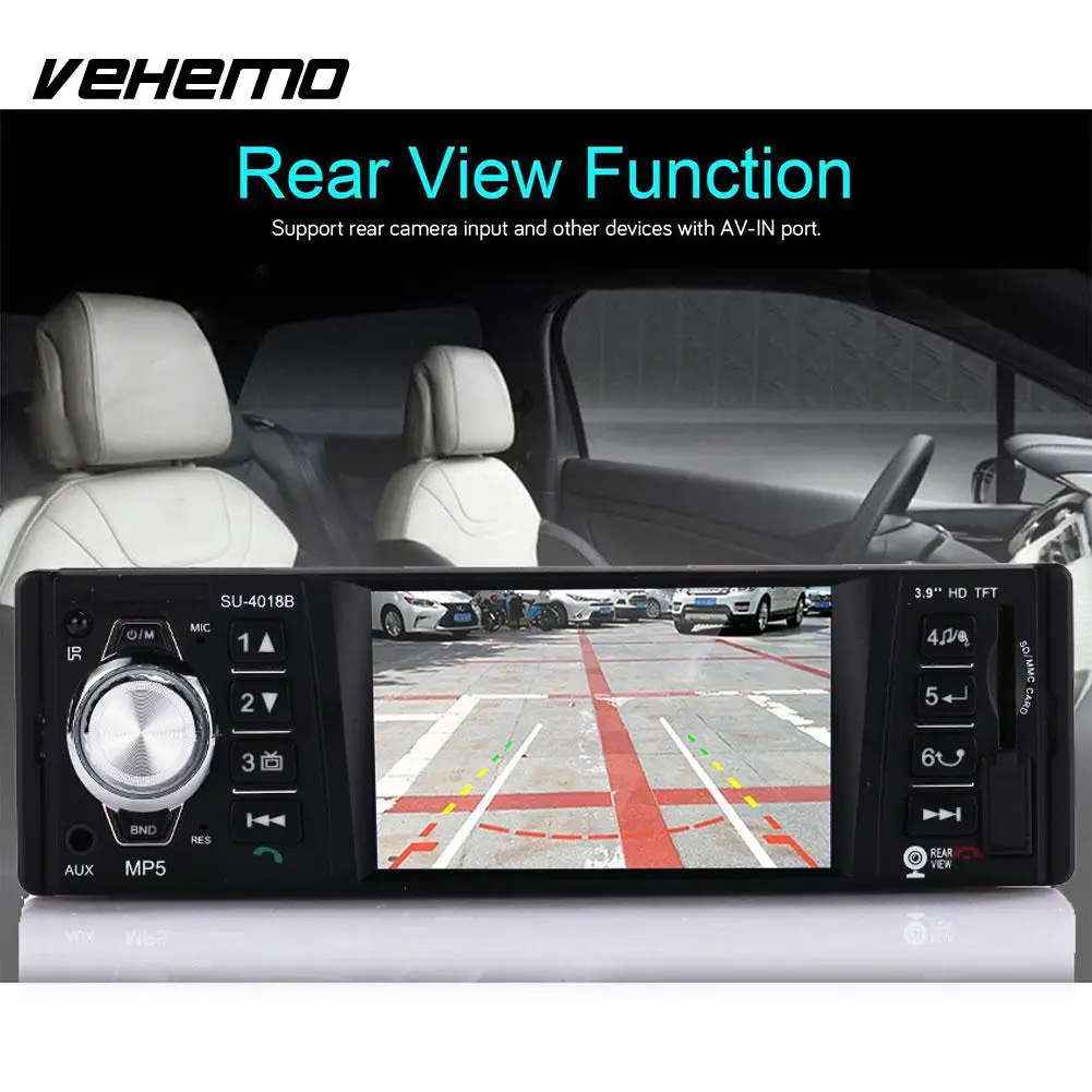 

Vehemo 1080P MP5 Player Automobile Car MP5 Multi-Function Car Video Player Bluetooth Car Kit
