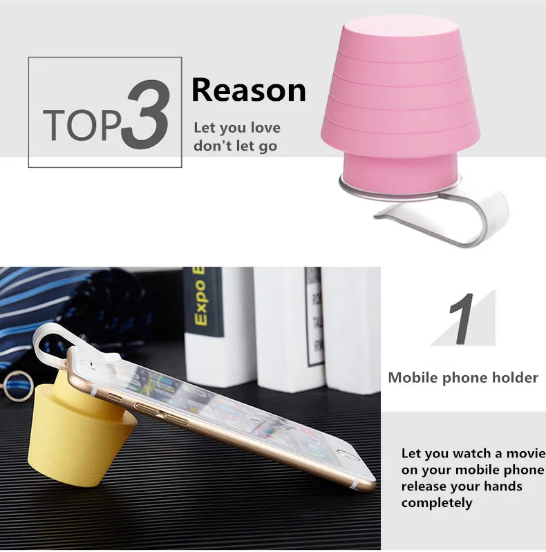 Novelly подарок силиконовый Кронштейн для мобильного телефона ночник легкий абажур многофункциональная Закладка прикроватная тумбочка для спальни светодиодный маленькая настольная лампа