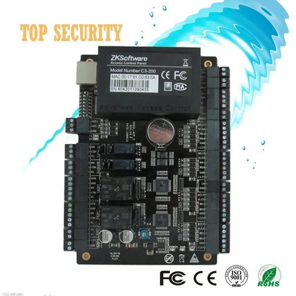 High security TCP/IP card access control panel access control main board with weigand in for 2 doors 2 sides C3-200 door control 100 000 log events capacity double door access control panel security card access office branches access controller c3 200