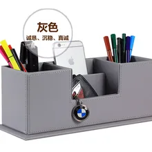 Популярный креативный деревянный полиуретановый кожаный офисный держатель для ручек, чехол для карандашей, настольный канцелярский Органайзер, офисный Настольный набор, органайзер 202C