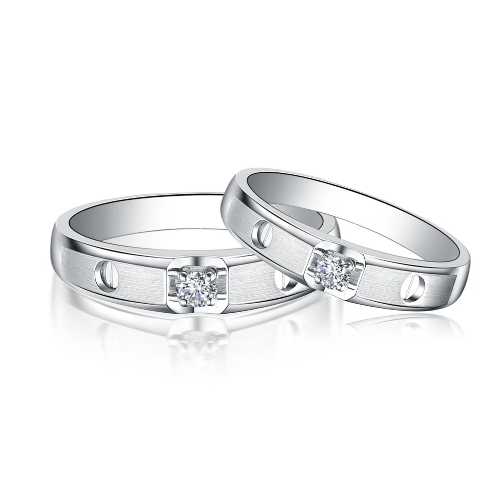 Gvbor 0 1 Carats Lover S Diamond Wedding Ring For Women Man Gvbor 0 1 Carats Lover S Diamond Wedding Ring For Women Man I8k White Gold Promise Fine Jewelry Engagement In Rings From