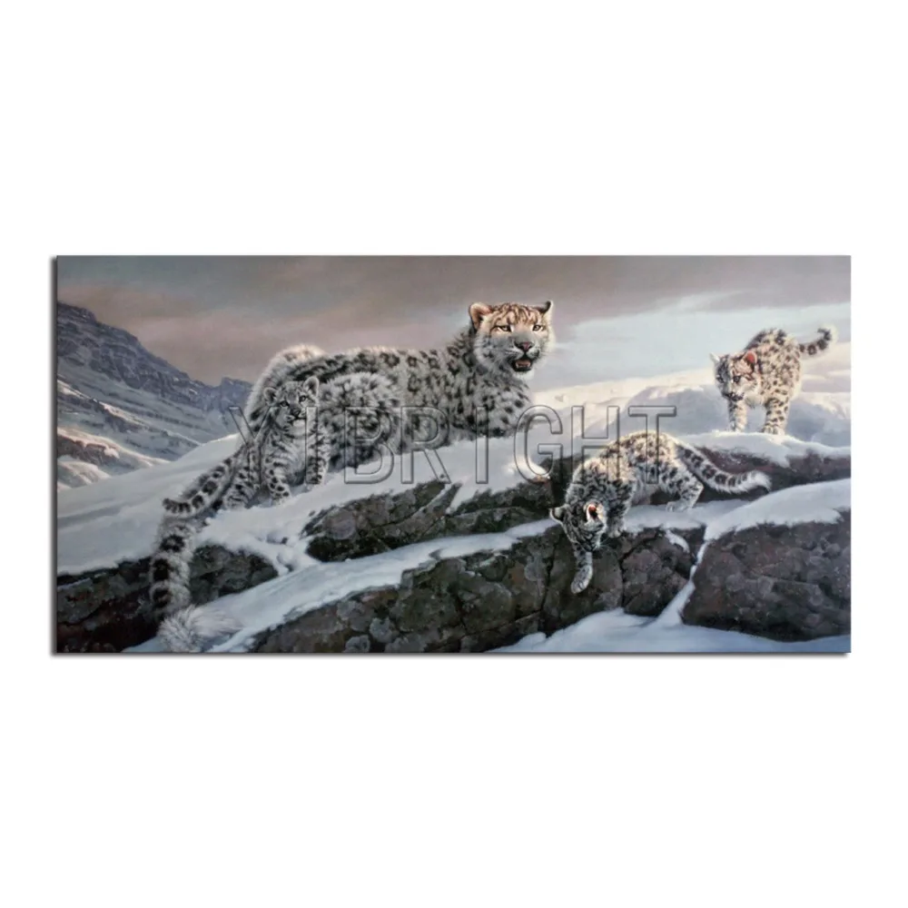 Diamond embroidery diamond mosaic snow leopard picture of rhinestones