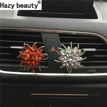 Hazy beauty модный хрустальный цветок автомобильный парфюм освежитель воздуха кондиционер выход духи Автомобильные украшения авто-Стайлинг