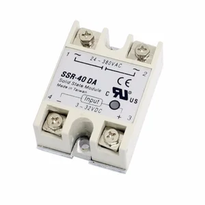 24V-380V 40A 250V SSR-40 DA Solid State Relay Module 3-32V DC To AC