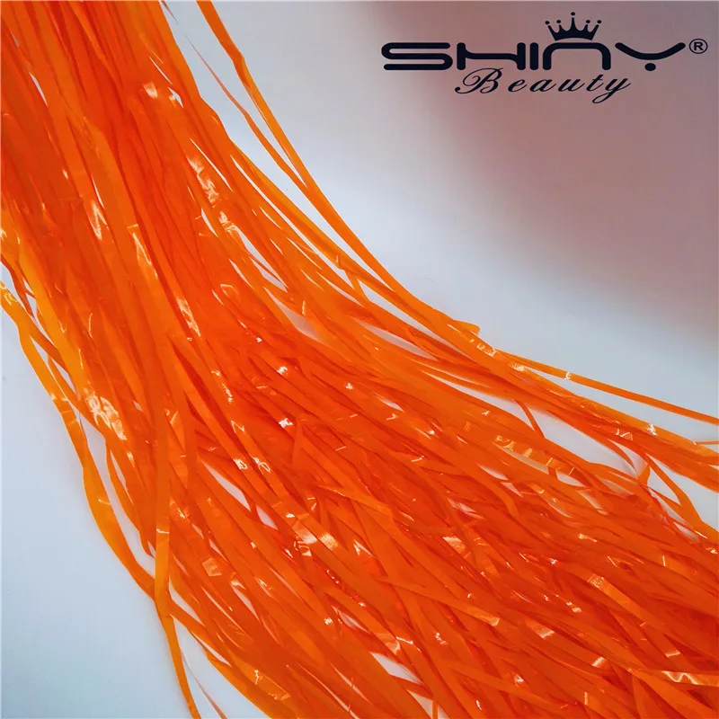 

3FTx8FT Orange Foil Fringe Curtain Backdrop for lIiving Room Decoration &a r