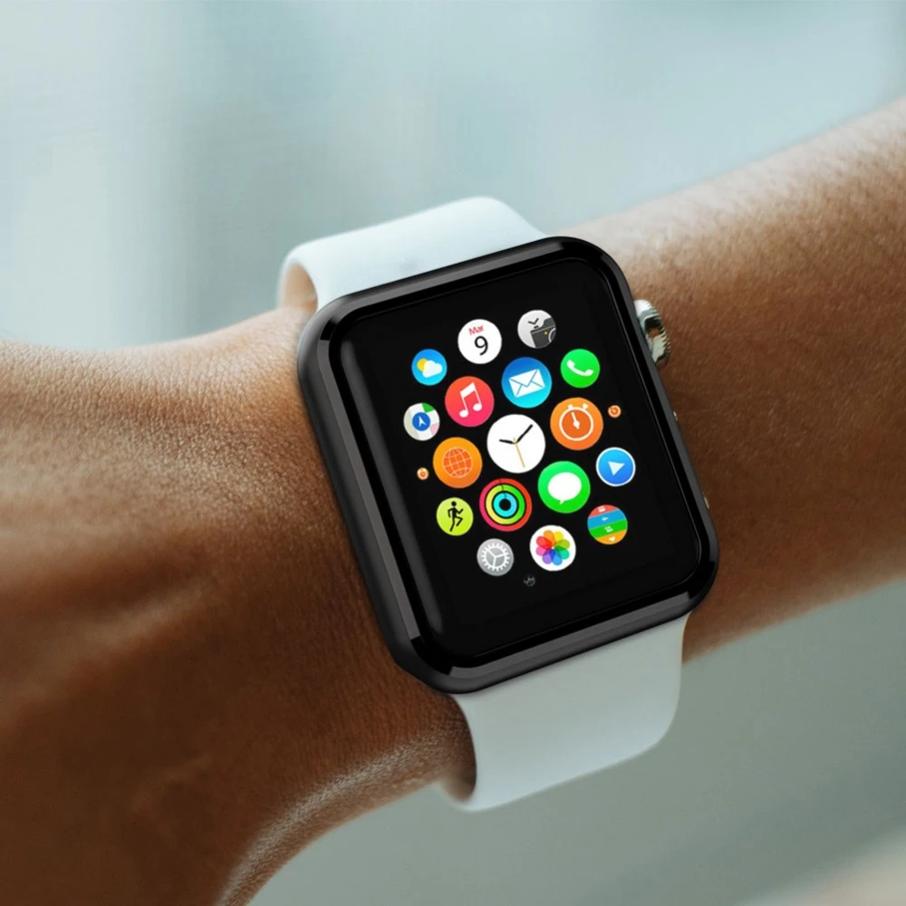 Shockproof Black Watch frame for iWatch S1/2/3/4/5/6/SE 38/42/40/44mm  Accessories Protect shell PC Case Cover For Apple Watch|case  cover|protective caseapple watch case - AliExpress