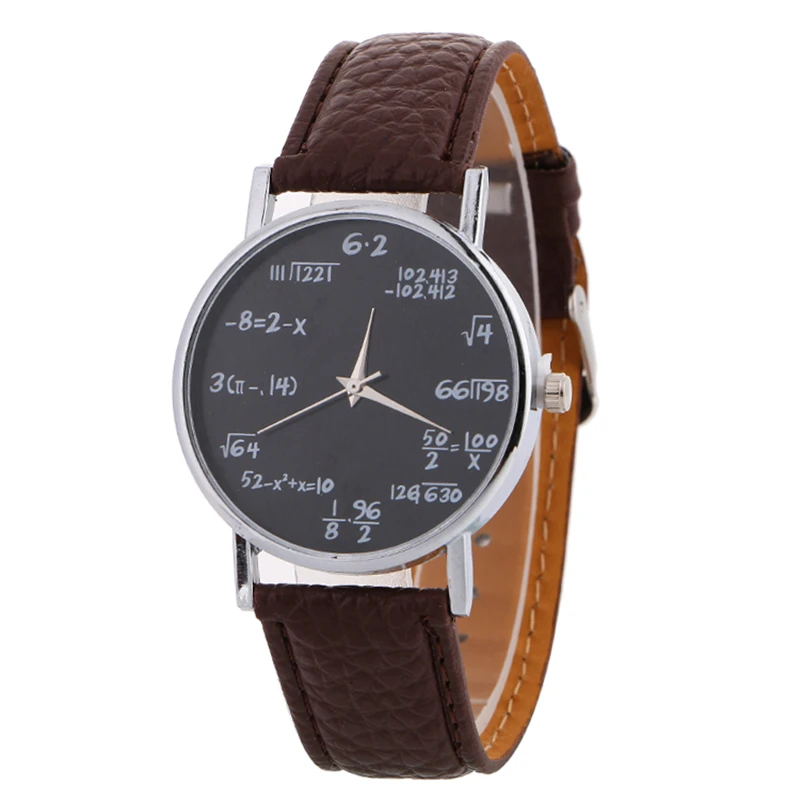 new fashion maths formula watch leather watchband women personalized
