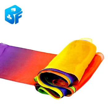 

silk bloom to rainbow 22 layer 10m*45cm silk magic tricks magic props