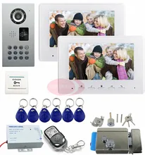 HD Video Door Phone IP65 Waterproof Intercom System Video Intercom With Electric Lock Home Video Intercom System Unit Rfid Cards