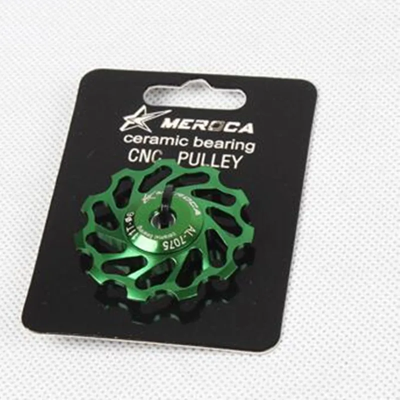 

MEROCA Cycling bike ceramics Jockey Wheel Rear Derailleur Pulley 11T 13T 7005 Aluminum Alloy Bicycle Guide Pulley Bearing
