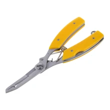 6," Нержавеющая сталь универсальные рыболовные плоскогубцы ножницы ножи леска резак крюк инструмент для удаления(желтый