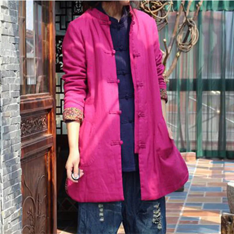 

Original Spring Autumn Coat Women Tops Thin Quilted Jacket Traditional Chinese Winter Jackets Jaqueta Feminina Abrigos Mujer