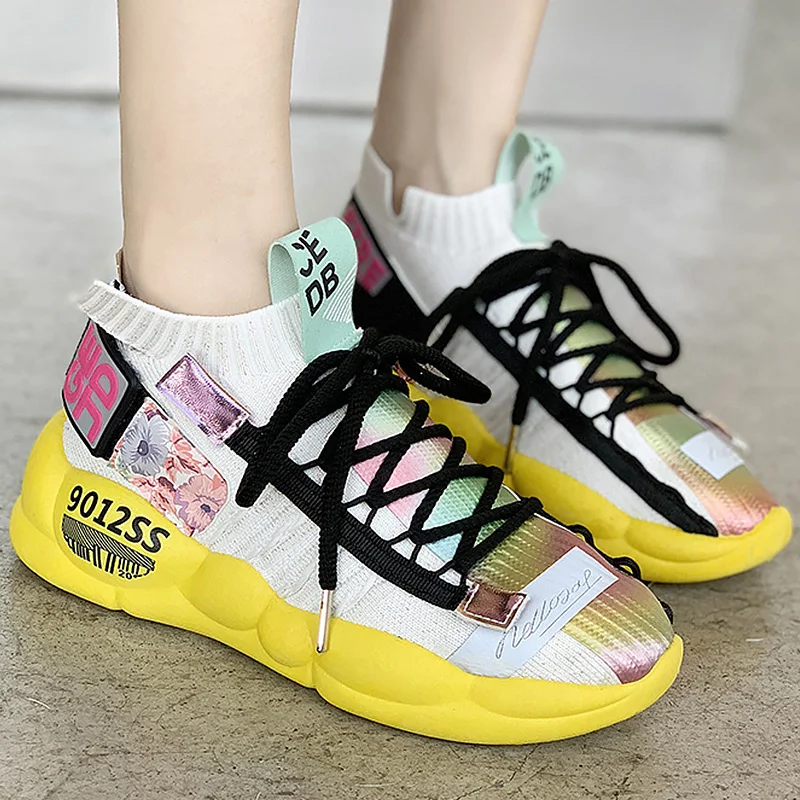 

Chunky sneakers women vulcanized shoes ladies casual sport shoes girls platform sneakers woman autumn/spring 2019 ins trendy