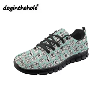 

doginthehole Women's Vintage Cameras Printing Flat Shoes Ladies Breathable Mesh Flats for Teenager Girls Autumn Sneakers