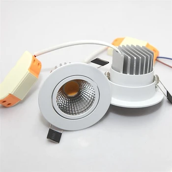 

Free shipping 7W/12W LED COB Ceiling Downlight Epistar LED Ceiling Lamp Recessed Spot Light AC85V-245V Free shipping