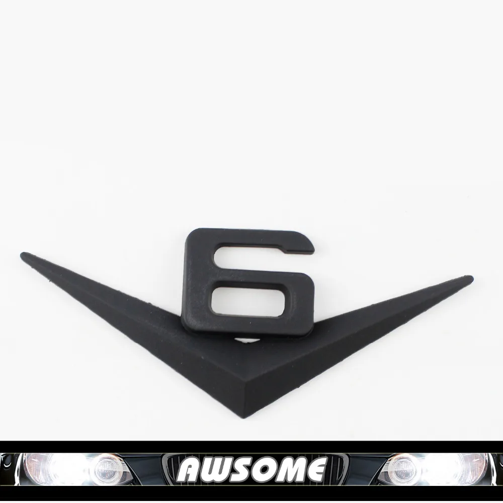 1PC Metal 3D Black V6 Badge Decal Sticker Emblem Car Decoration Stylingin Car Stickers from