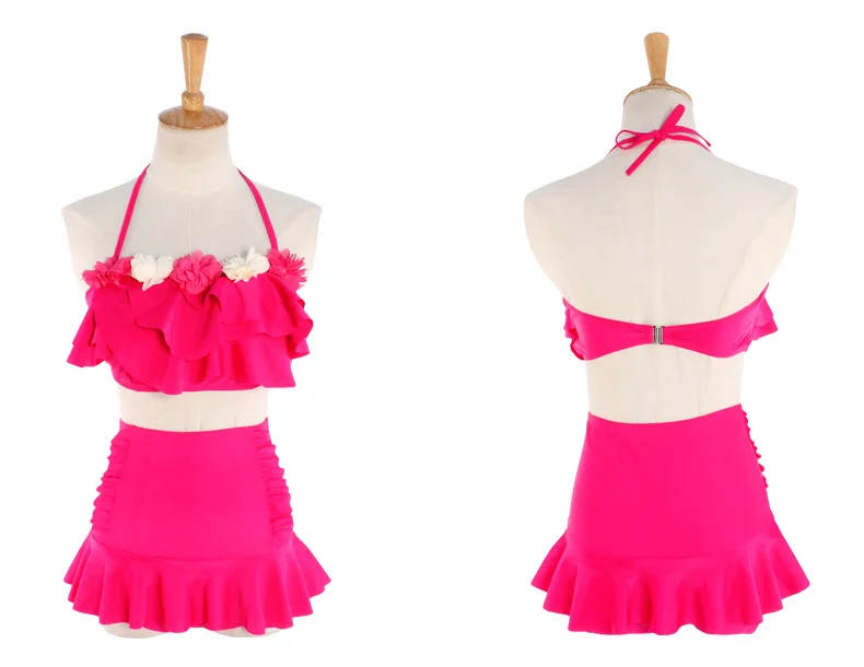 Sexy Push Up Bikinis Women Swimsuit Japanese Summer 3d Floral Ruffle