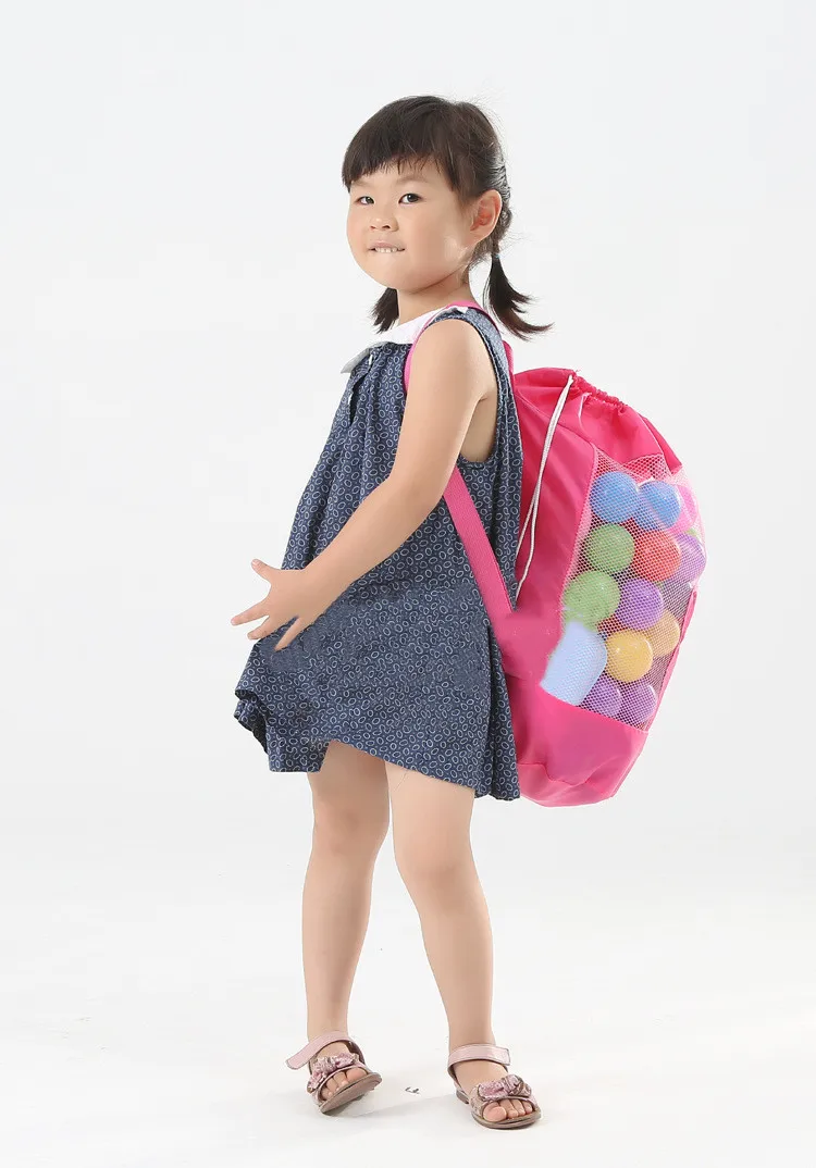 1PC Hot Sell Childrens Storage Bag Sand Away Protable Mesh Bag Kids Beach Toys Clothes Towel Bag Baby Toy Storage Sundries       (2)