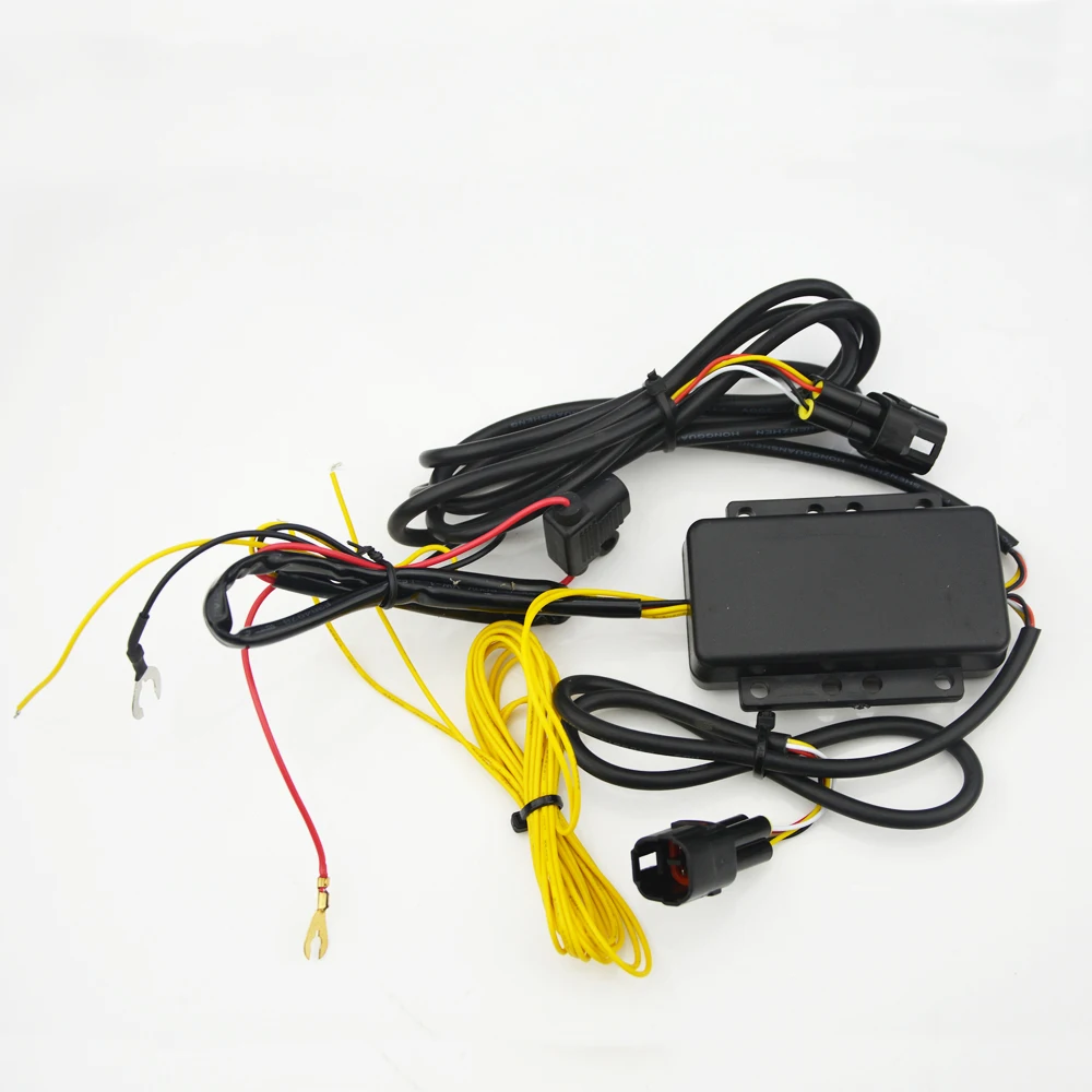 ECAHAYAKU поворота стиль реле 12v 24v светодиодный автомобиль DRL Противотуманные фары с