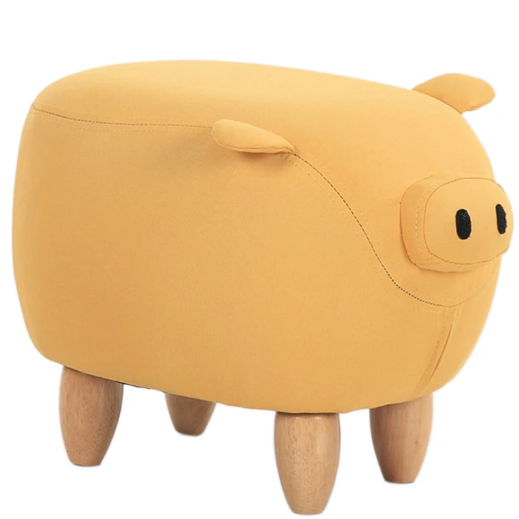 Us 80 74 15 Off 35 Cloth Sofa Shoe Stool Pouf Chair Ottoman Bean Bag Kid Toys Footstool Solid Wood Nordic Home Deco Furniture Pig In