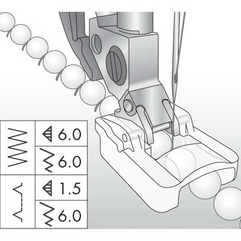 2 шт. жемчуг и блестки швейная машина прижимная лапка-подходит для всех с низким хвостовиком оснастки Singer, Brother, Babylock, Janome, 5BB5243