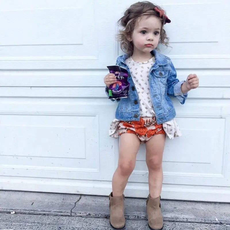 Baby Girls Cotton Denim Jacket Girls Classic Denim Coat Children Tops 1