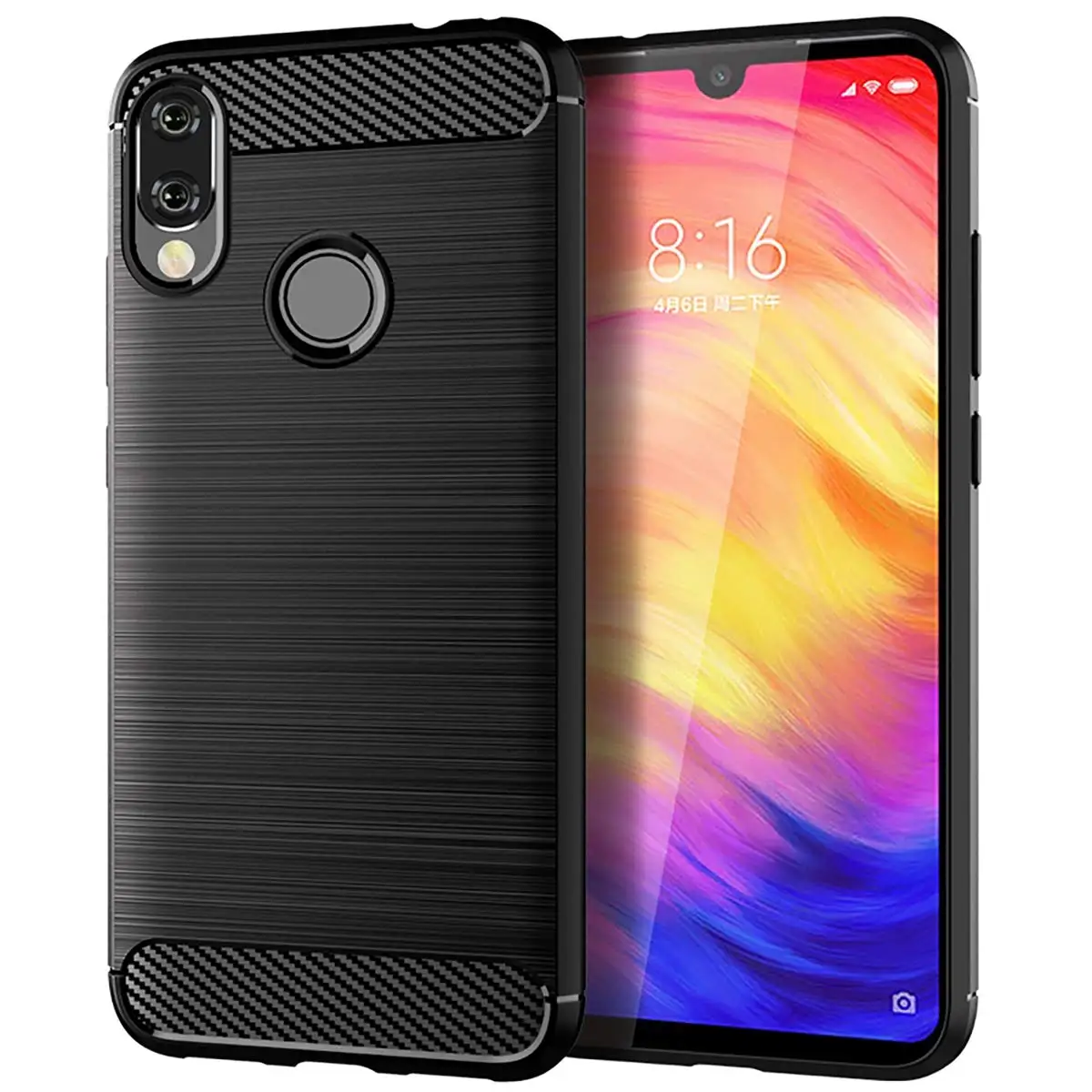 

Carbon Fiber Flexible TPU for XiaoMi RedMi 7 Note7 RedMi Note 7 Pro Silicone Hybrid Slim Case Anti-Scratch Protective Cover