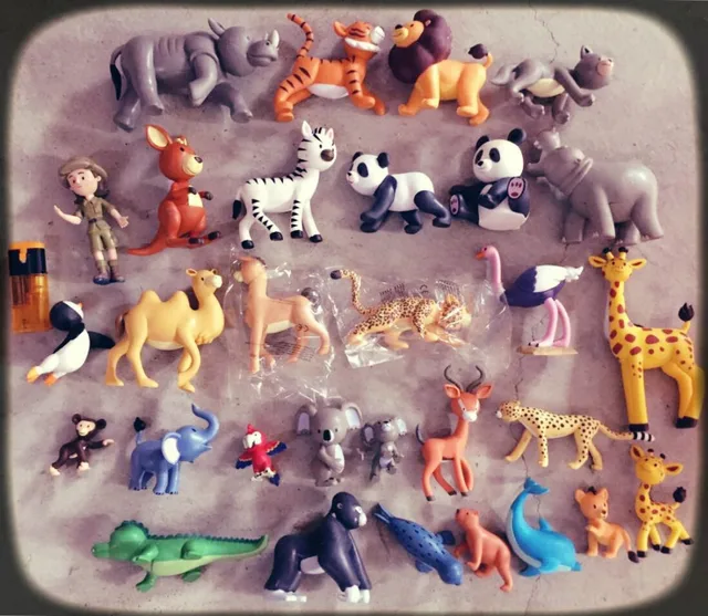 Cute Little monkey African weasel sea gull tapir Figures my zoo wild