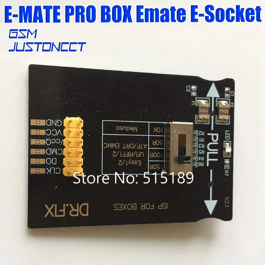 EMMC pro адаптер для легкий JTAG/легкий JTAG штекер/UFI/RIFF/RIFF2/Medusa/GPG/ORT eMMC Box программатор для чтения BGA153/162/221/529