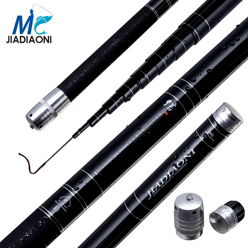

JIADIAONI Telescopic Taiwan Fishing Rod Spinning Fish Rod Carbon Super Hard Fishing Pole 5.4M-9.0M Fishing Tackles JDN089