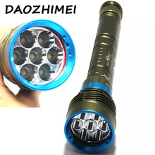 2018 New 14000 Lumen Underwater 200m Torch 7 X Xm-l2 Led Scuba Diving Flashlight Light For 3×18650 Or 26650 Battery