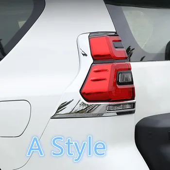 

Fit for Toyota Land Cruiser Prado FJ150 2018 abs Glossy Rear Back Tail Light Lamp Cover Trim 2PCS Car-styling Accessories