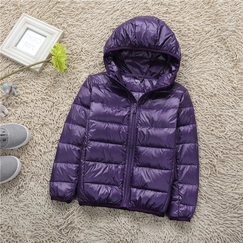 Модная детская Ультралегкая пуховая куртка 2017 зимние куртки на утином пуху для