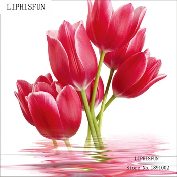 

Tulip Flowers 5D Diy Diamond Painting Rhinestones Diamond Embroidery Cross Stitch Needlework Craft