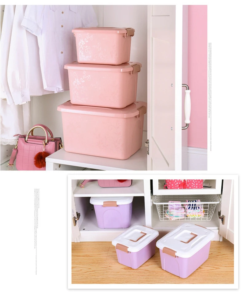 Креативный пластиковый портативный ящик для хранения игрушек из трех предметов, многоцелевой домашний гардероб, детская одежда, ящики для