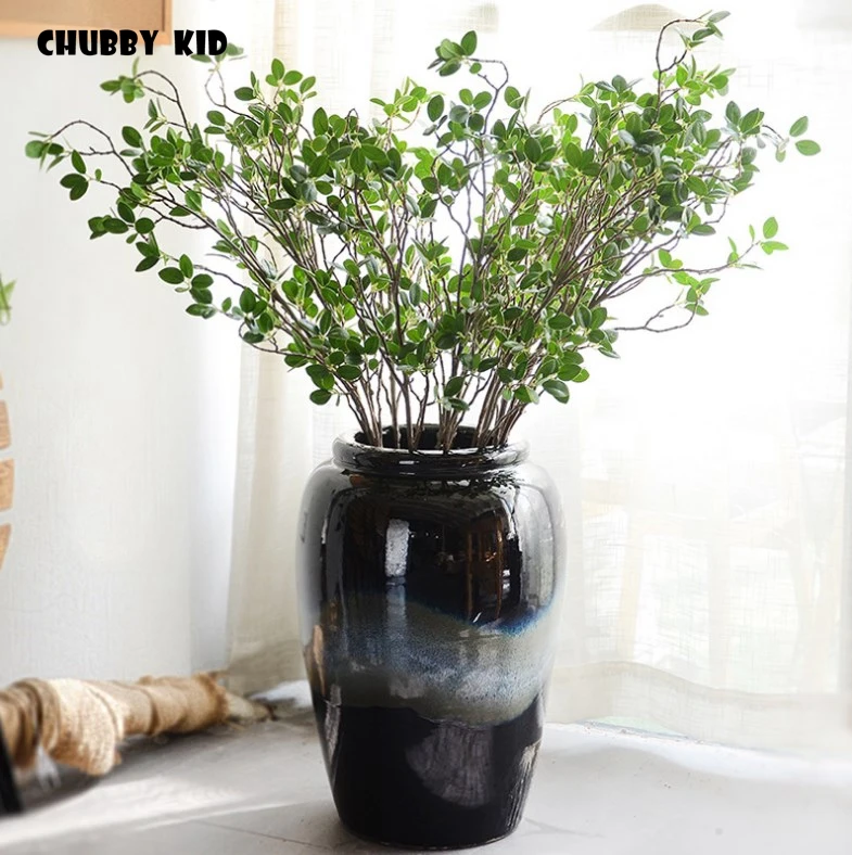 

12pcs! wholesale 107cm large size real touch artificial milan tree fake green plants long elm leaf tree Aglaia odorata Lour