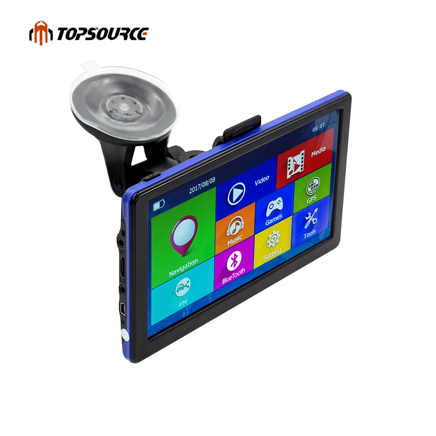 

TOPSOURCE HD 7'' Portable Car Auto GPS Navigation Win CE6.0 FM 8GB 800MHZ Map For Europe/USA+Canada Lifetime Maps and Traffic