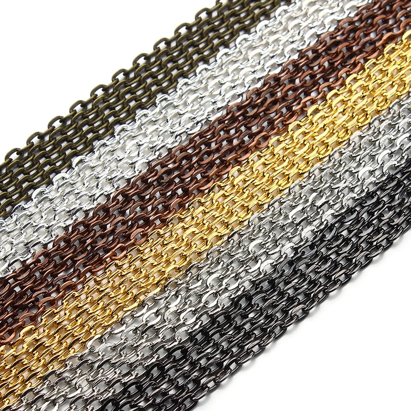 10m/lot Rhodium/silver/gold/gunmetal 
