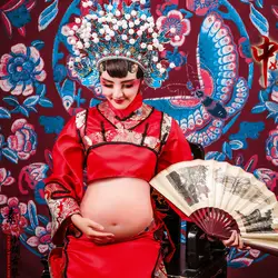 Китайский Wawa Пан ГУ ин-Хуа китайский Стиль Пекинская опера тематические фотографии костюм для беременных Костюм мумии ханьфу для Для