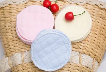 

DHL 5000PCS 3 layers cotton Reusable Breast Pads Nursing Waterproof Organic Plain Washable Pad Baby Breastfeeding Accessory