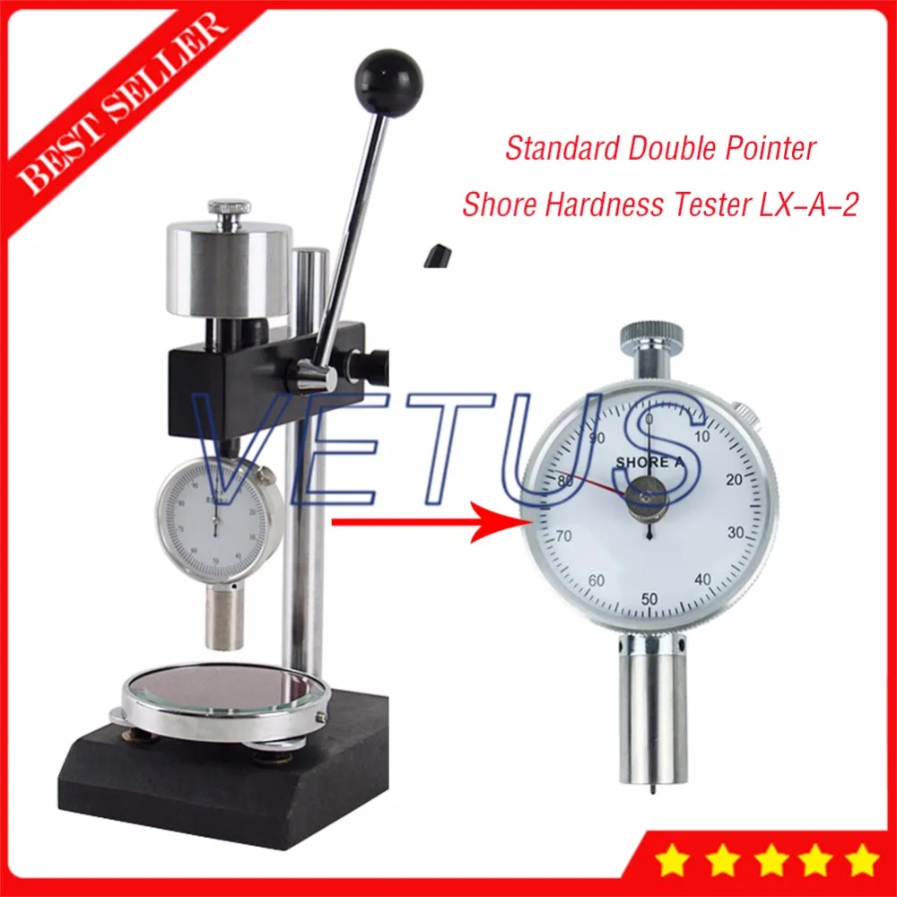 US $276.30 LACYJ Double Pointer Shore Hardness Test Stand with included LXA2 Analog Dial Sclerometer Shore Durometer Testing Platform