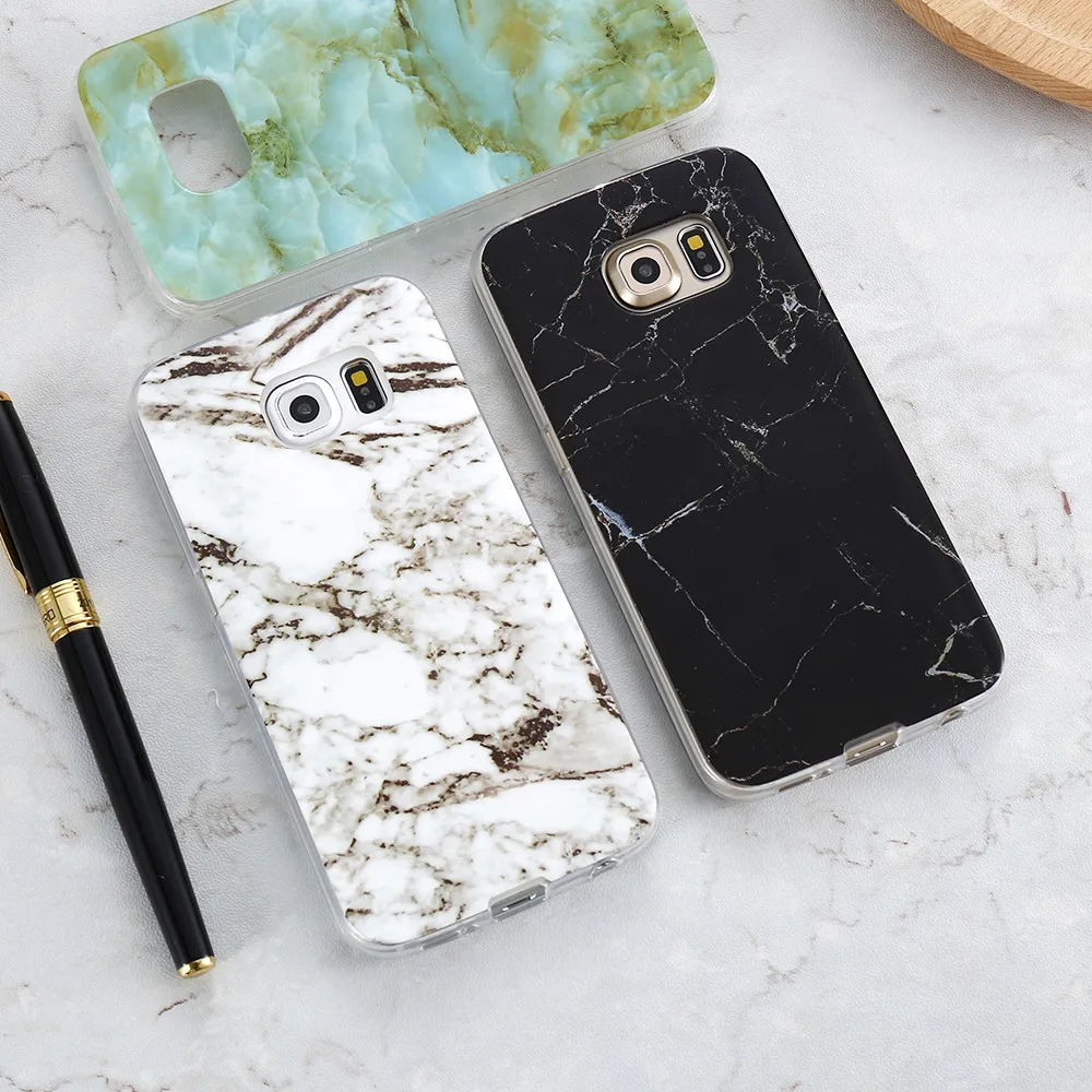 FLOVEME чехол с мраморной кожей для Samsung Galaxy S8 Plus S7 S6 Edge S4 мягкие силиконовые чехлы