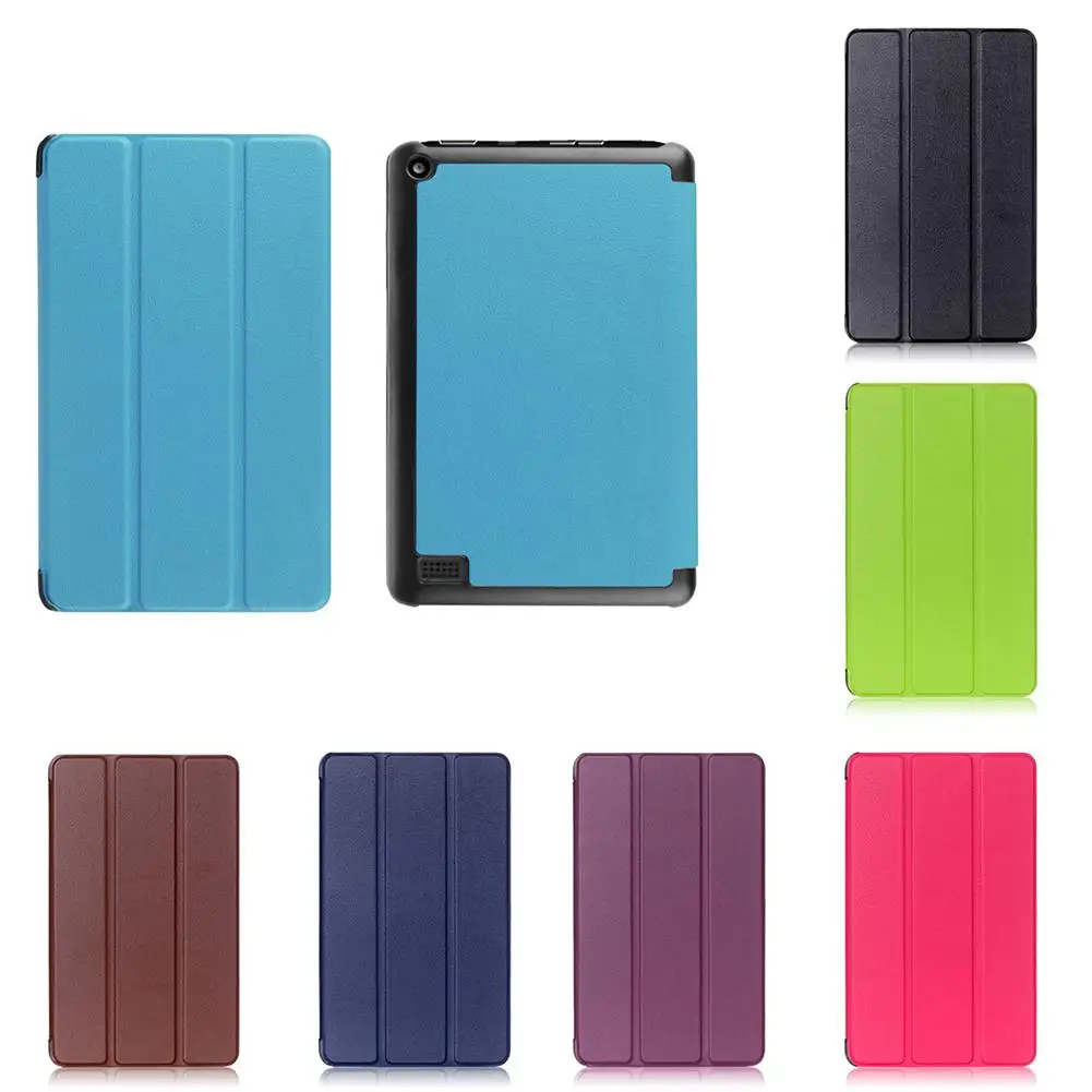 

Solid Color Faux Leather Shockproof Full Protective Cover for Kindle Fire HD 7