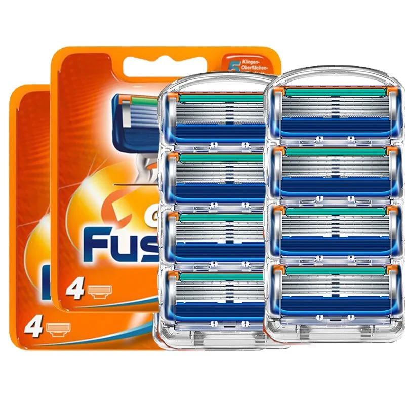 

Original Gillette Fusion Shaver Razor Blade Replacement Head For Men Professional Brand Manual Safety Shaving Blades 8pcs/box